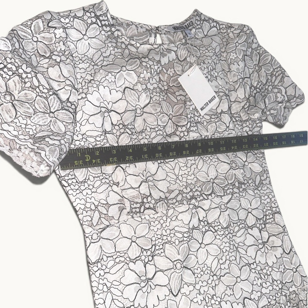 Walter Baker Mila Drop Waist Floral Lace Midi Dress Small NWT Anthro Coquette - Picture 6 of 8